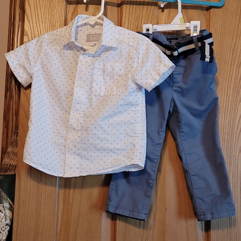 Toddler belted Pants and shirt